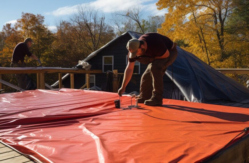 how long can you leave a tarp on a roof