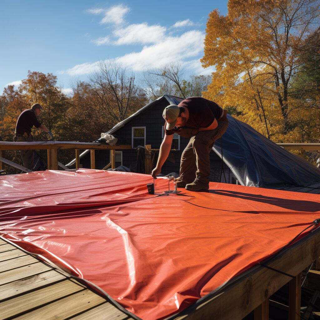 how long can you leave a tarp on a roof
